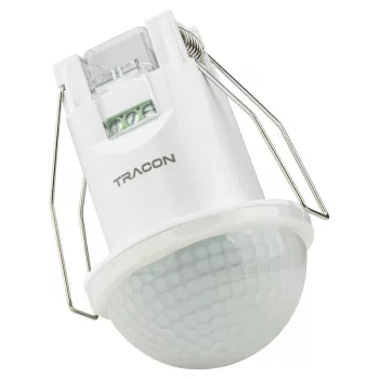   Tracon TMB-061E Mozgásérzékelő, infra, süllyesztett, fehér 220-240 VAC, 20 m, 360°, 10 s-30 min, 3-2000 lux, IP54