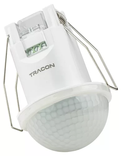 Tracon TMB-061E Mozgásérzékelő, infra, süllyesztett, fehér 220-240 VAC, 20 m, 360°, 10 s-30 min, 3-2000 lux, IP54