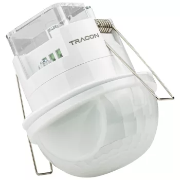   Tracon TMB-061F Mozgásérzékelő, infra, folyosóra, süllyesztett, fehér 220-240 VAC, 30 m, 360°, 10 s-15 min, 3-2000 lux