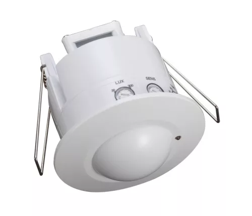 Tracon TMB-061R, Mozgásérzékelő, süllyeszthető, radaros, fehér 230 VAC, 5,8 GHz, 360°, 1-8 m, 10 s-12 min, 3-2000lux