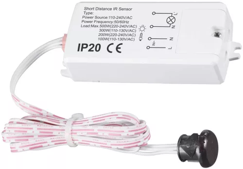 Tracon TMBK122, Mozgásérzékelő, rövid távú, működtetés kézzel 230 V, 50 Hz, 500/200 W, 5-6 cm