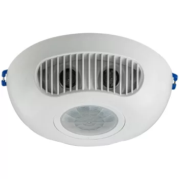   Tracon TMBU-47 Mozgásérzékelő, infra, ultraszónikus, mennyezeti, fehér 230 VAC, 16x12 m, 360°, 10 s-30 min, 3-2000 lux, IP20