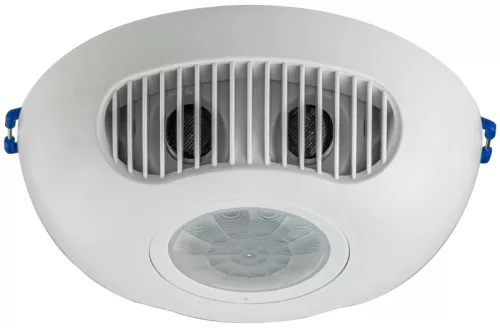 Tracon TMBU-47 Mozgásérzékelő, infra, ultraszónikus, mennyezeti, fehér 230 VAC, 16x12 m, 360°, 10 s-30 min, 3-2000 lux, IP20
