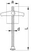 Tracon TMCS Mennyezet csavar, csavar fejjel, alátéttel M4, L=81mm