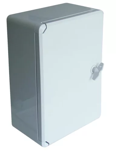 Tracon TME282113 Falra szerelhető műanyag szekrény, teli ajtóval, 280x210x130, IP65, IK10, 1000V AC/DC, szerelőlappal