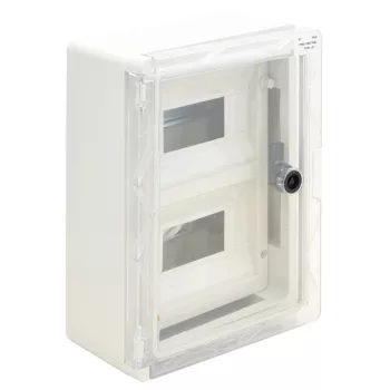  Tracon TME332513MT Falra szerelhető maszkolt műanyag szekrény, 18 modul, 2 sor, átlátszó ajtóval, 330x250x130, IP65, 1000V AC/DC