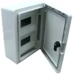 Tracon TME332513M Falra szerelhető maszkolt műanyag szekrény, 18 modul, 2 sor, teli ajtóval, 330x250x130, IP65, 1000V AC/DC