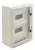 Tracon TME403017MT Falra szerelhető maszkolt műanyag szekrény, 24 modul, 2 sor, átlátszó ajtóval, 400x300x165, IP65, 1000V AC/DC