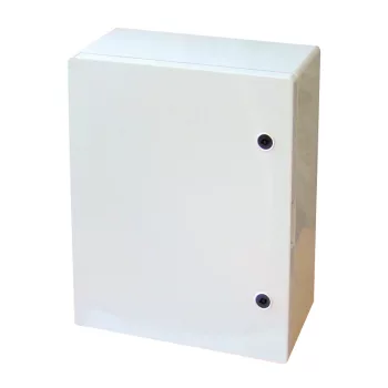   Tracon TME504018 Falra szerelhető műanyag szekrény, teli ajtóval, 500x400x175, IP65, IK10, 1000V AC/DC, szerelőlappal