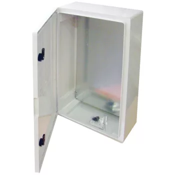   Tracon TME604020 Falra szerelhető műanyag szekrény, teli ajtóval, 600x400x200, IP65, IK10, 1000V AC/DC, szerelőlappal