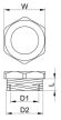 Tracon TMSZ-63/50, Metrikus szűkítő közcsavar M63×1.5mm