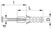 Tracon TN8 Négyszögletes tipli M8×34mm, PE