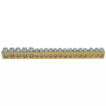   Tracon TNFS2516, Rézsín (N/PE) max100A,230/400VAC,L=152mm,W×H=8×12mm,d1=5.6mm,d2=7.7mm19pol