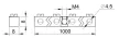 Tracon TNFS, Rézsín (N/PE) max.63A, 230/400VAC, 1m, W×H=8×8mm, d=5.1mm, 138pol