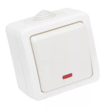   Tracon TR-PH05L, Falon kívüli 1-áramkörös kapcsoló, jelzőfénnyel 10AX/250VAC, IP54, (101)