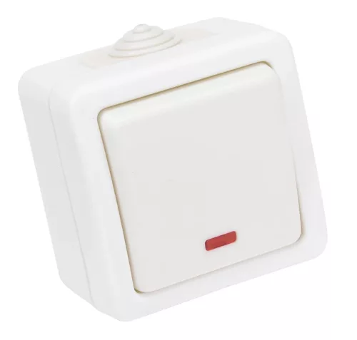 Tracon TR-PH05L, Falon kívüli 1-áramkörös kapcsoló, jelzőfénnyel 10AX/250VAC, IP54, (101)