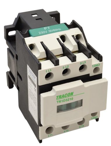 Tracon TR1D1201 Kontaktor 660V, 50Hz, 12A, 5,5kW, 230V AC, 3×NO+1×NC