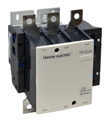 Tracon TR1E300E7 Nagyáramú kontaktor 660V, 50Hz, 300A, 160kW, 48V AC, 3×NO+1×NO