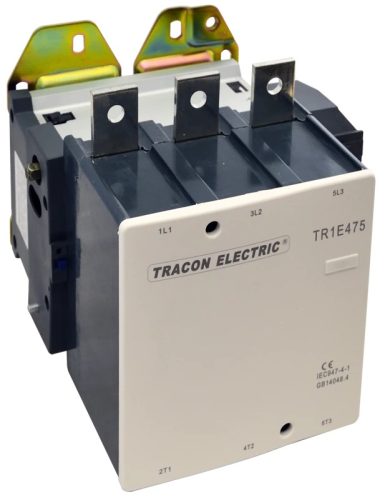 Tracon TR1E410 Nagyáramú kontaktor 660V, 50Hz, 410A, 200kW, 230V AC, 3×NO+1×NO