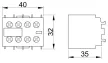 Tracon TR5KN04 Homlokoldali segédérintkező TR1K segédkontaktorokhoz 230V, 50Hz, 2A, 4×NC