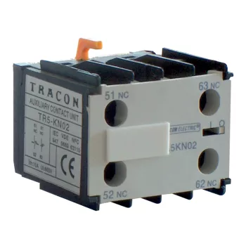   Tracon TR5KN31 Homlokoldali segédérintkező TR1K segédkontaktorokhoz 230V, 50Hz, 2A, 3×NO+1×NC