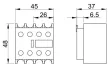 Tracon TR6DN04 Homlokoldali segédérintkező TR1D/F és TR1E kontaktorokhoz 230V, 50Hz, 2A, 4×NC