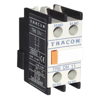   Tracon TR6DN20 Homlokoldali segédérintkező TR1D/F és TR1E kontaktorokhoz 230V, 50Hz, 2A, 2×NO