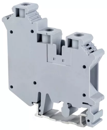 Tracon TSKA10/3 Háromkapcsos ipari sorozatkapocs, csavaros, sínre, szürke 800V 76A 0.5-16 mm2