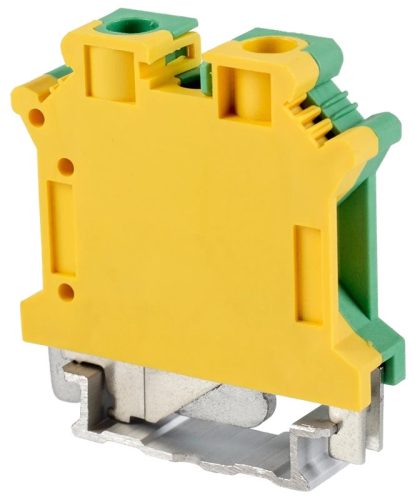 Tracon TSKA10JD Védővezető ipari sorozatkapocs, csavaros, sínre, zöld/sárga 0,5-10mm2, 76A