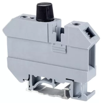   Tracon TSKA16B Biztosítós ipari sorozatkapocs, csavaros, sínre, fekete 500V 6.3A 0.5-16 mm2