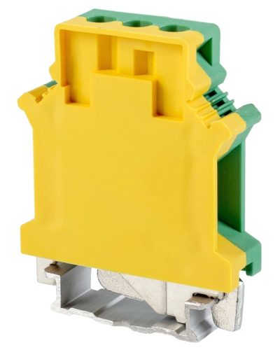 Tracon TSKA16JD Védővezető ipari sorozatkapocs, csavaros, sínre, zöld/sárga 2,5-16mm2, 101A