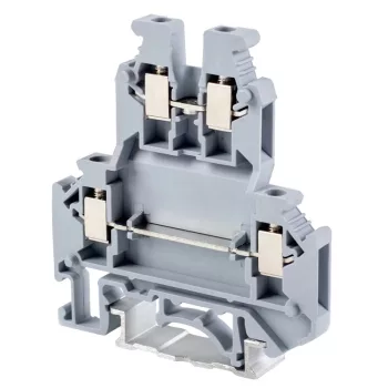   Tracon TSKA2,5/2 Emeletes ipari sorozatkapocs, csavaros, sínre, szürke 0,2-2,5mm2, 500VAC, 32A