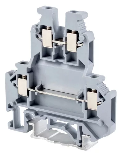 Tracon TSKA2,5/2 Emeletes ipari sorozatkapocs, csavaros, sínre, szürke 0,2-2,5mm2, 500VAC, 32A