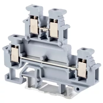  Tracon TSKA2,5/2S Emeletes ipari sorozatkapocs,csavaros, sínre, szürke 500V 24A 0.2-4 mm2