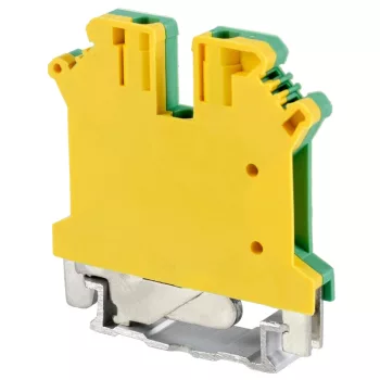   Tracon TSKA2.5JD Védővezető ipari sorozatkapocs, csavaros, sínre, zöld/sárga 0,2-2,5mm2, 32A