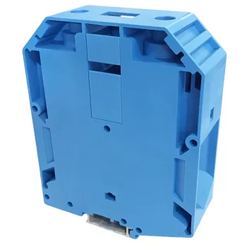   Tracon TSKA240-K Nullavezető ipari sorozatkapocs, csavaros, sínre, kék 70-240mm2, 1000VAC, 415A
