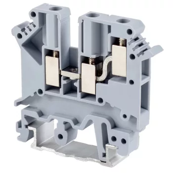   Tracon TSKA4/3 Háromkapcsos ipari sorozatkapocs, csavaros, sínre, szürke 0,2-4mm2, 500VAC, 32A