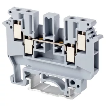   Tracon TSKA4/4 Négykapcsos ipari sorozatkapocs, csavaros, sínre, szürke 0,2-4mm2, 690VAC, 32A