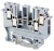 Tracon TSKA4/4 Négykapcsos ipari sorozatkapocs, csavaros, sínre, szürke 0,2-4mm2, 690VAC, 32A