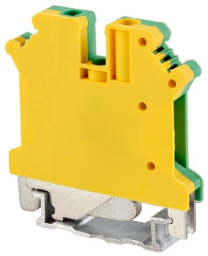 Tracon TSKA4JD Védővezető ipari sorozatkapocs, csavaros, sínre, zöld/sárga 0,2-4mm2, 41A