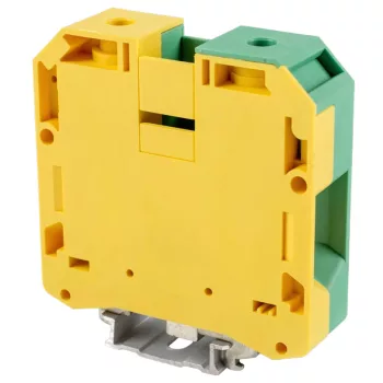  Tracon TSKA50JD Védővezető ipari sorozatkapocs, csavaros, sínre, zöld/sárga 16-50mm2, 150A