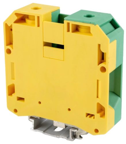 Tracon TSKA50JD Védővezető ipari sorozatkapocs, csavaros, sínre, zöld/sárga 16-50mm2, 150A