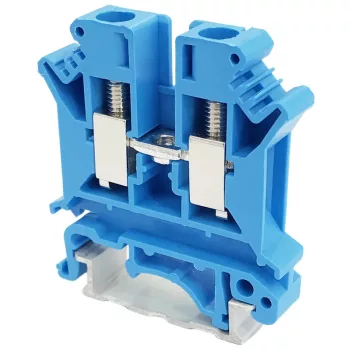   Tracon TSKA6-K Nullavezető ipari sorozatkapocs, csavaros, sínre, kék 0,2-6mm2, 800VAC, 57A