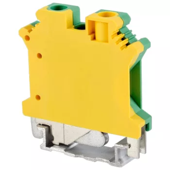   Tracon TSKA6JD Védővezető ipari sorozatkapocs, csavaros, sínre, zöld/sárga 0,2-6mm2, 57A