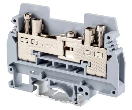 Tracon TSKA6S Mérő ipari sorozatkapocs, csavaros, sínre, szürke 0,5-6mm2, 400VAC, 57A