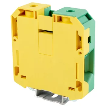   Tracon TSKA70JD Védővezető ipari sorozatkapocs, csavaros, sínre, zöld/sárga 1000V 192A 16-95 mm2