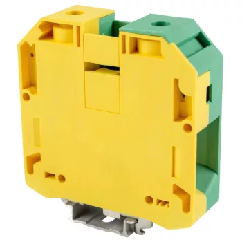   Tracon TSKA95JD Védővezető ipari sorozatkapocs, csavaros, sínre, zöld/sárga 1000V 230A 25-95 mm2