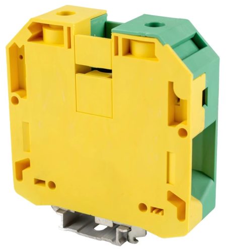 Tracon TSKA95JD Védővezető ipari sorozatkapocs, csavaros, sínre, zöld/sárga 1000V 230A 25-95 mm2