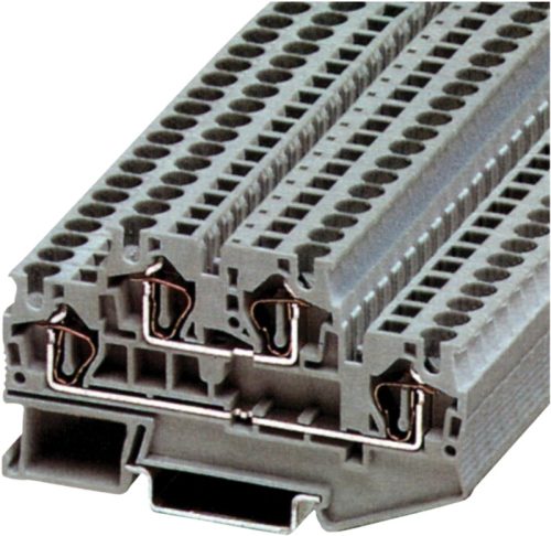 Tracon TSKB1/EK Emeletes ipari sorozatkapocs, rugós, sínre, kék 0,14-1,5mm2, 500VAC, 17,5A