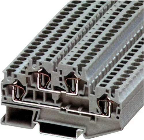 Tracon TSKB1/EK Emeletes ipari sorozatkapocs, rugós, sínre, kék 0,14-1,5mm2, 500VAC, 17,5A